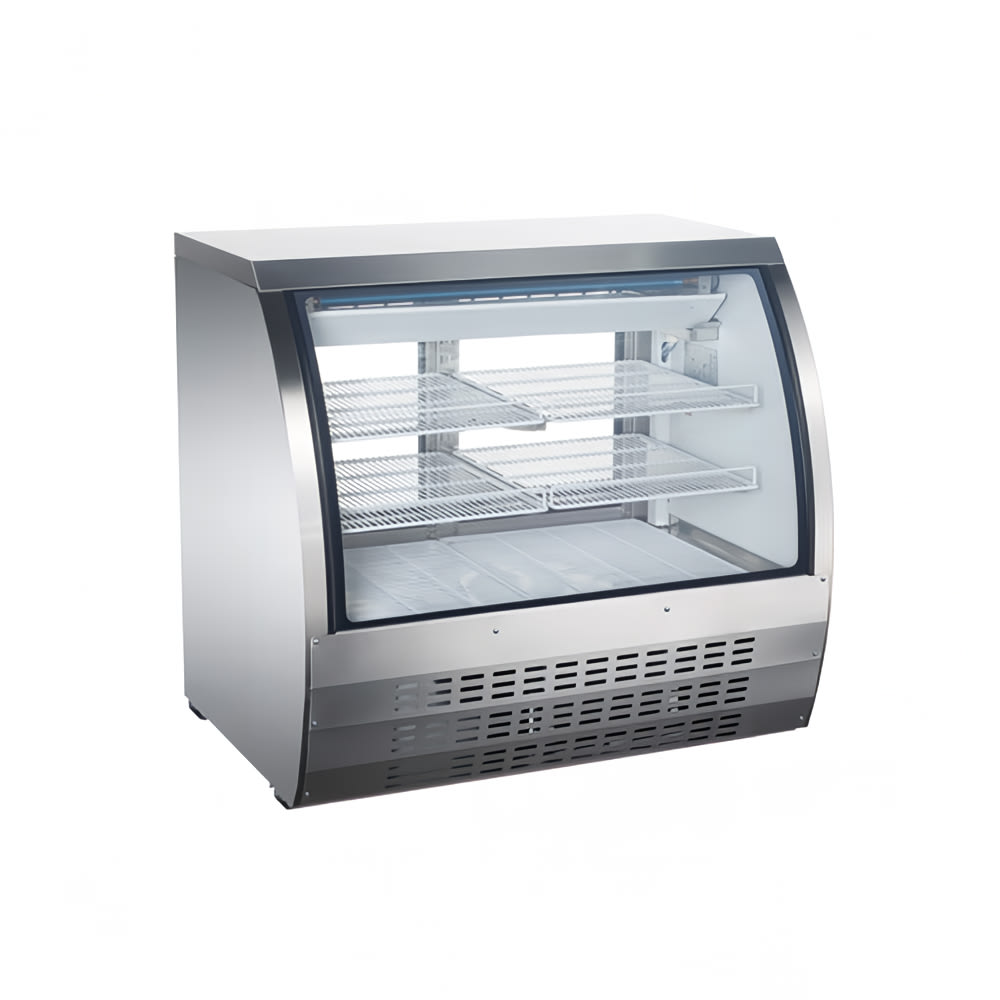 390-50079 47" Full Service Deli Case w/ Curved Glass - (3) Levels, 115v