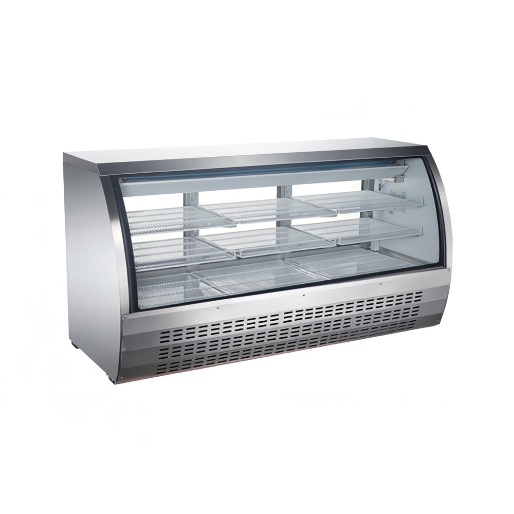 390-50080 82" Full Service Deli Case w/ Curved Glass - (3) Levels, 115v