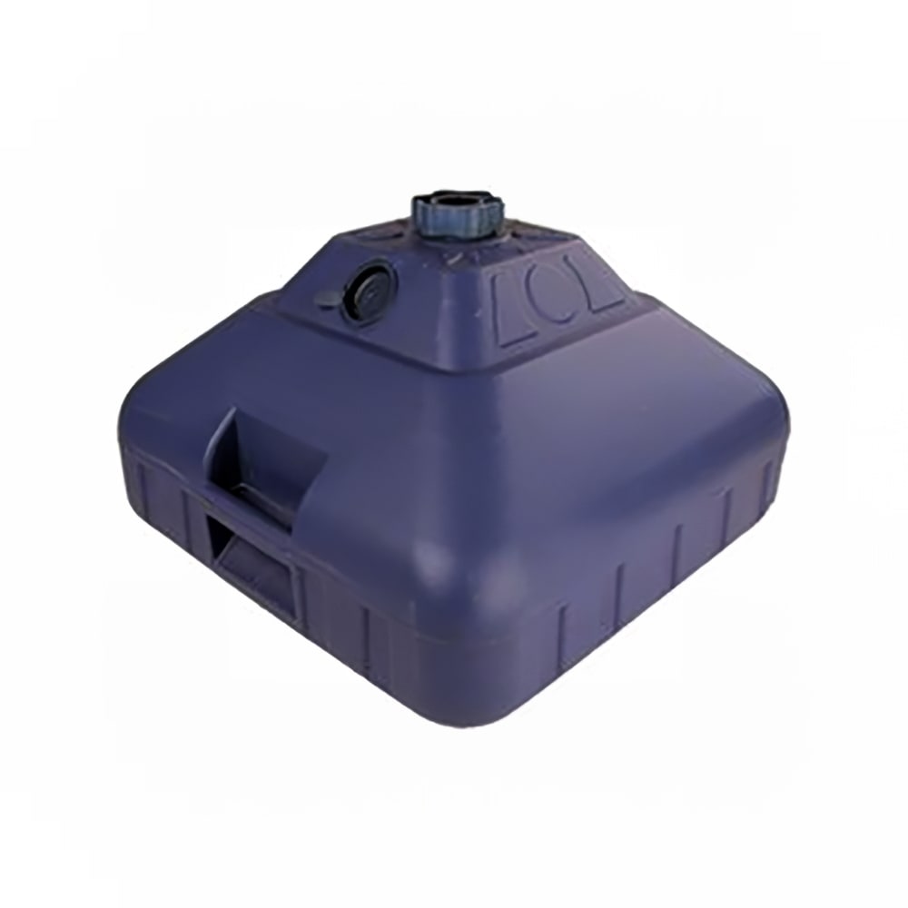 610-522013 16 1/2" Square Hot Dog Umbrella Base - Plastic, Blue