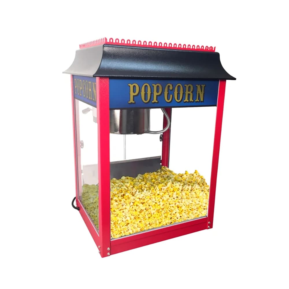 610-1108910 Popcorn Machine w/ 8 oz Kettle & Red Finish, 120v