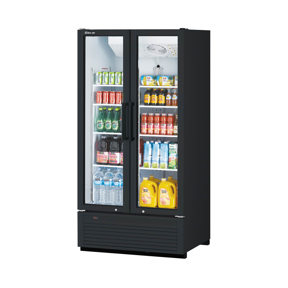083-TGM35SDHBN 39 1/2" Super Deluxe Two Section Glass Door Merchandiser - (2) Left/Right Hin...