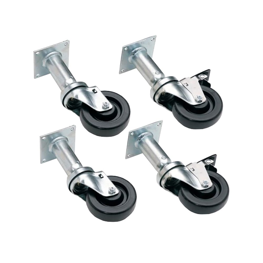 169-B3901504 (4)9" Adjustable Swivel Casters Solstice Suppree SG SE VF35 Flat Bottom Fryers