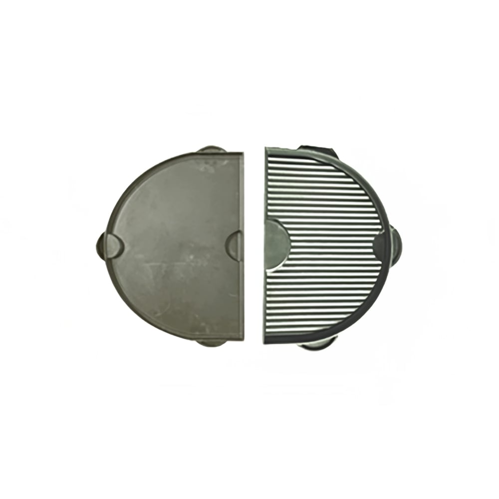 632-PRM360 Half Moon Cast Iron Griddle For Oval XL w/ 1-Smooth & 1-Grooved Side (PRM360)
