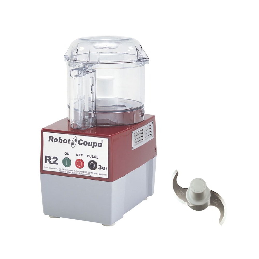 126-R2BCLR Cutter Mixer w/ 3 qt Clear Bowl, Smooth Edge S-Blade & 1 Speed