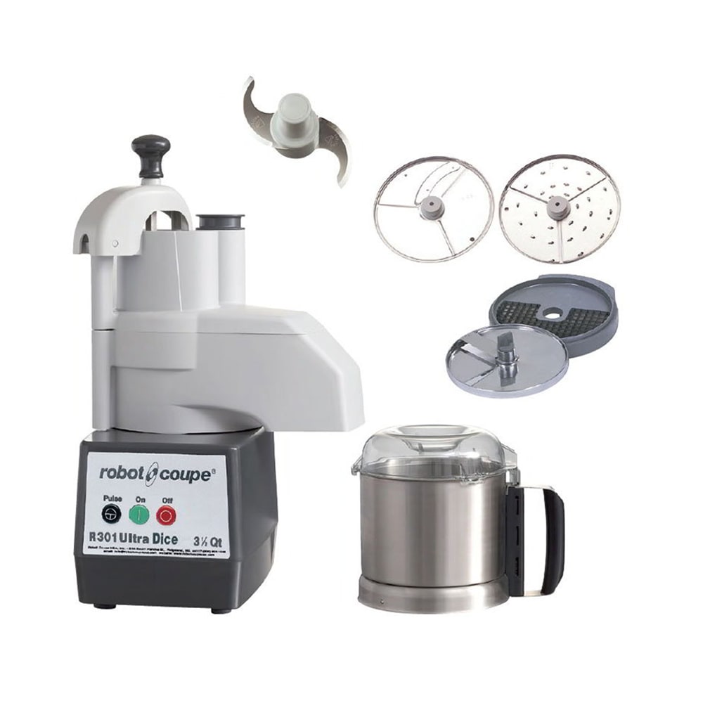126-R301ULTRADICE 1 Speed Continuous Feed Food Processor w/ Side Discharge & 4 qt Bowl, 120v