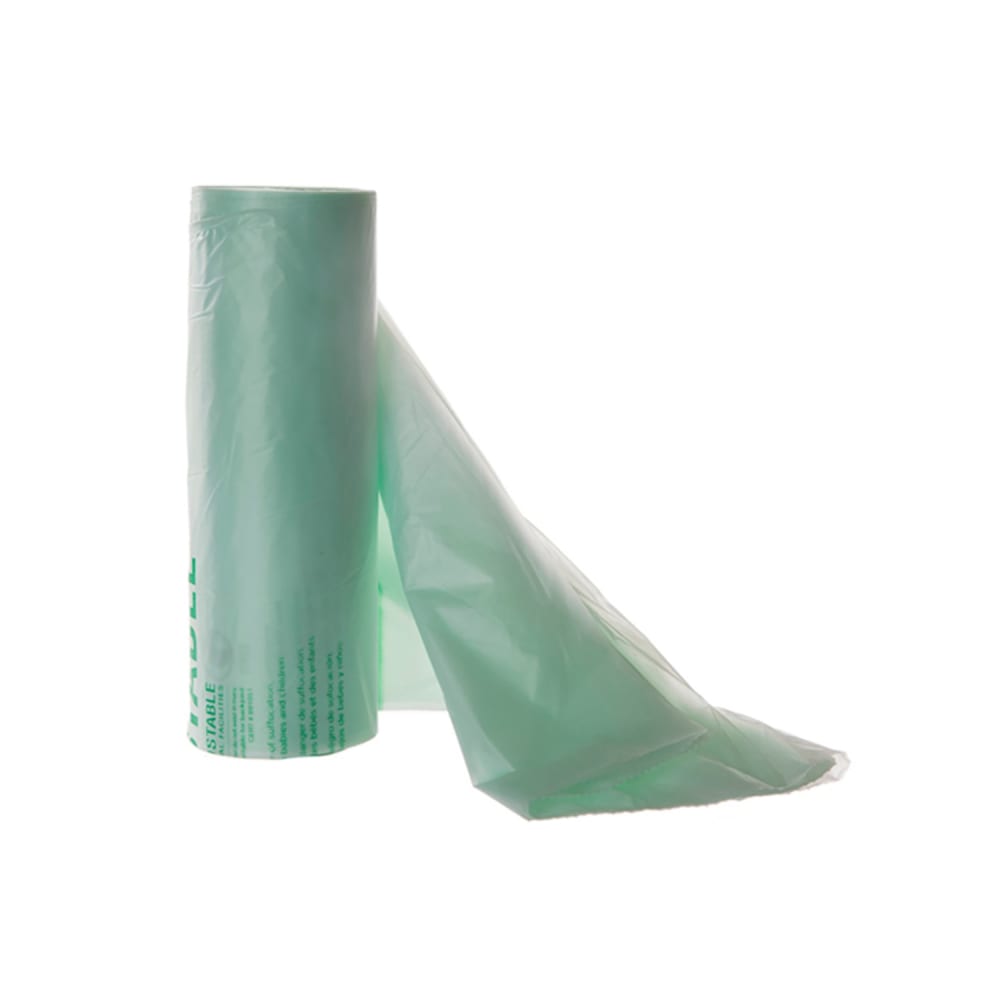 188-EPCB13 13 gal Trash Can Liner Bags - 32"L x 24"W, PBAT, Green