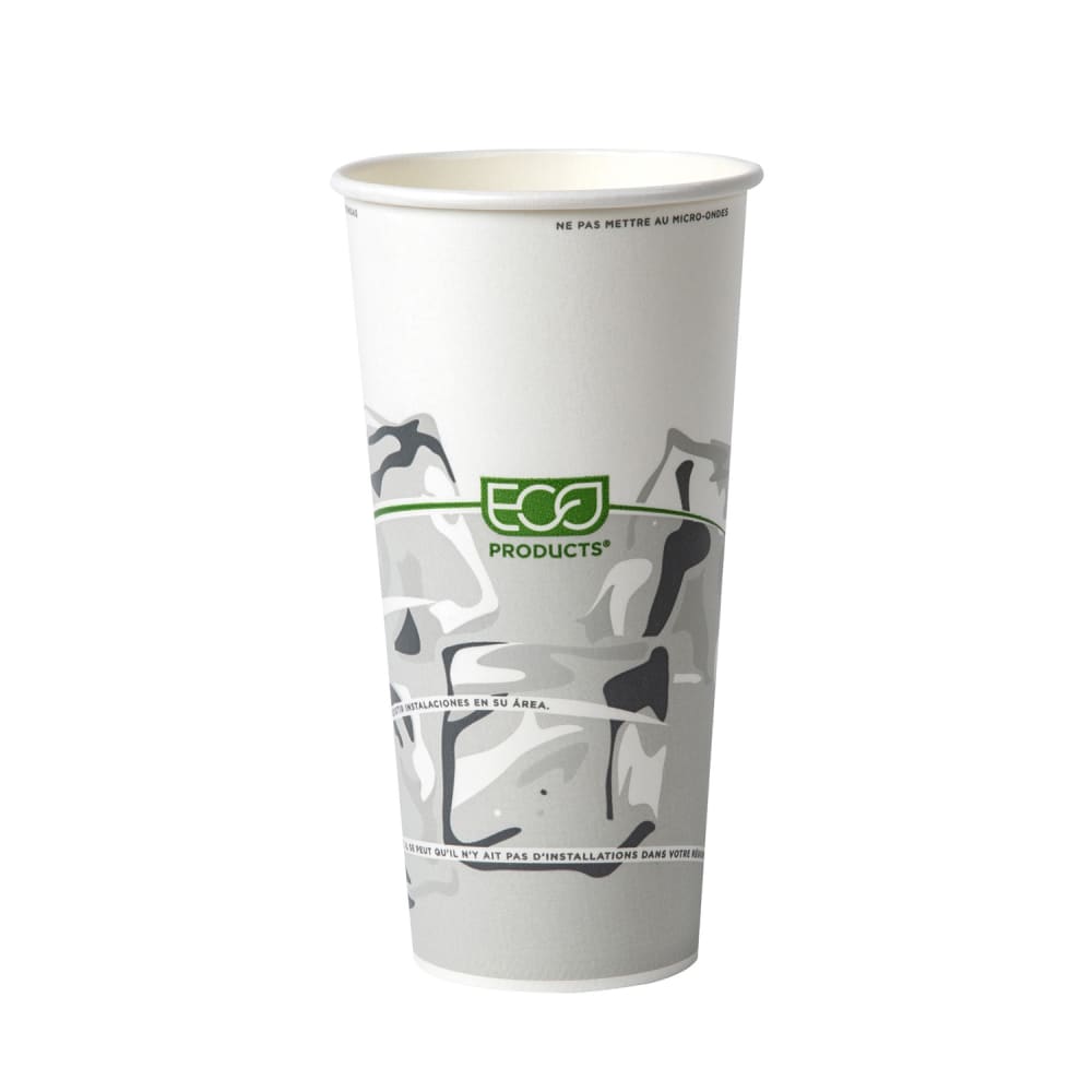 188-EPCP22 20 oz GreenStripe® Disposable Cold Cup - Paper, Clear