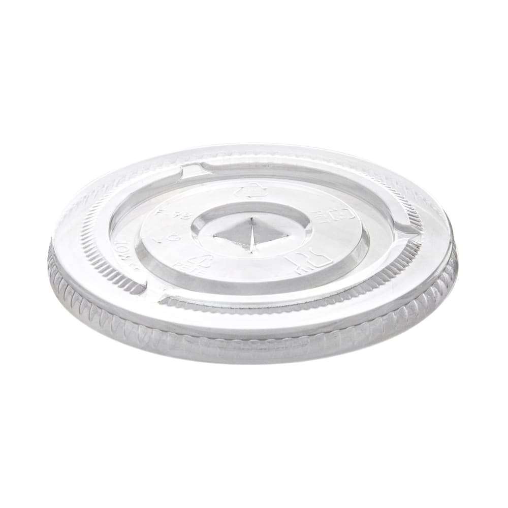 188-EPCRFL BlueStripe™ Flat Lid for 9 to 24 oz Cold Cups - PET, Clear