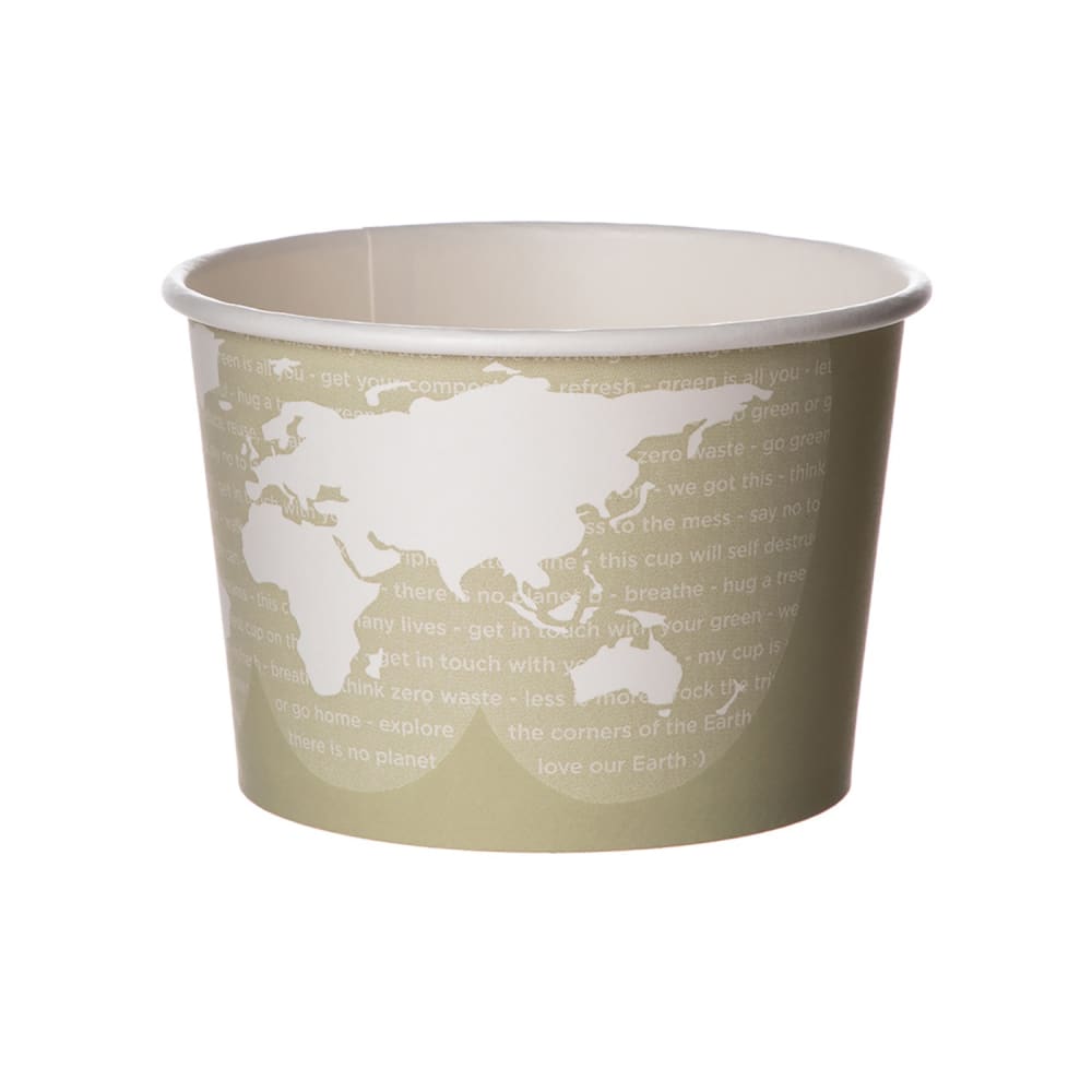 188-EPBSC16WA 16 oz World Art™ Food Container - Paper, Green
