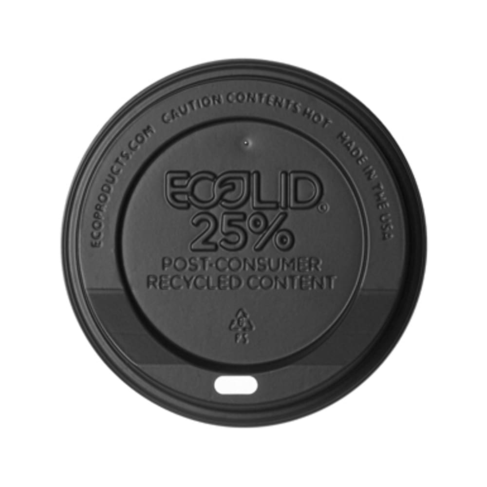 188-EPHL16BR BlueStripe™ EcoLid® Flat Lid for 10 to 20 oz Hot Cups - Polystyrene, Black