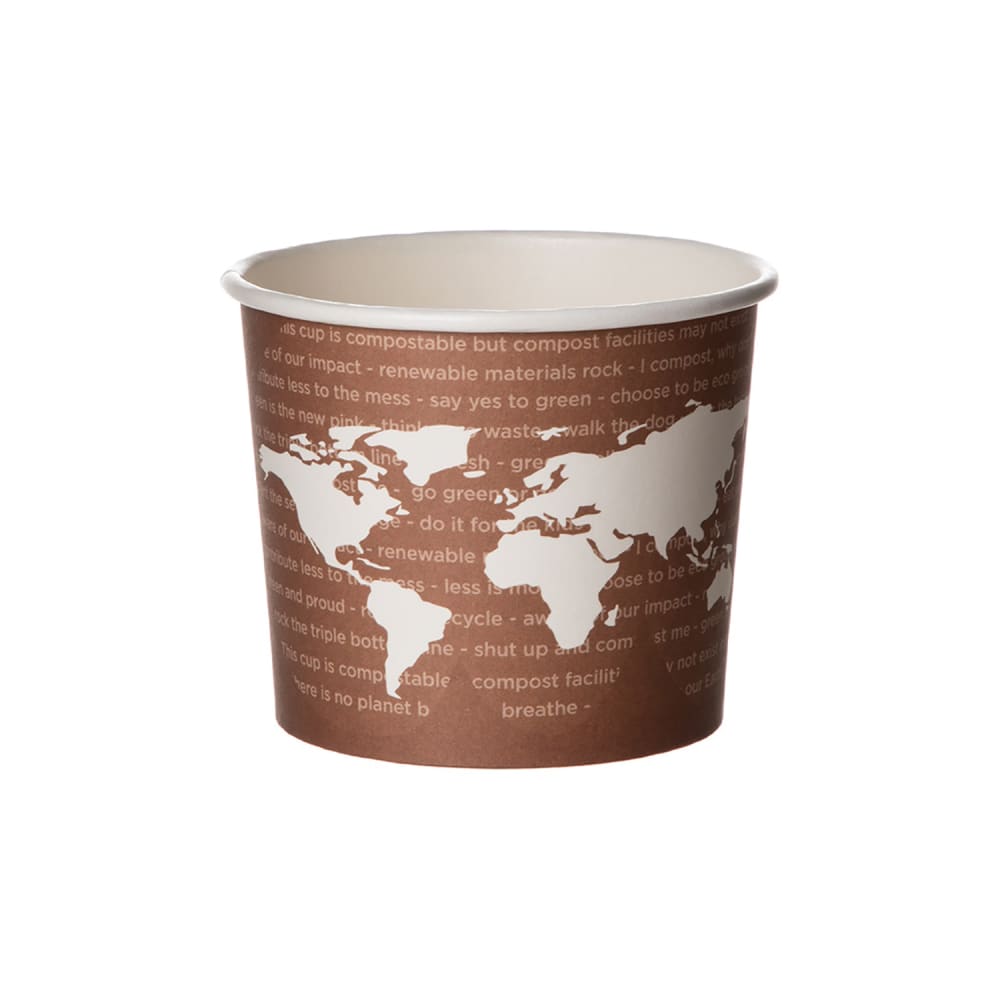 188-EPBSC10WA 10 oz World Art™ Food Container - Paper, Brown