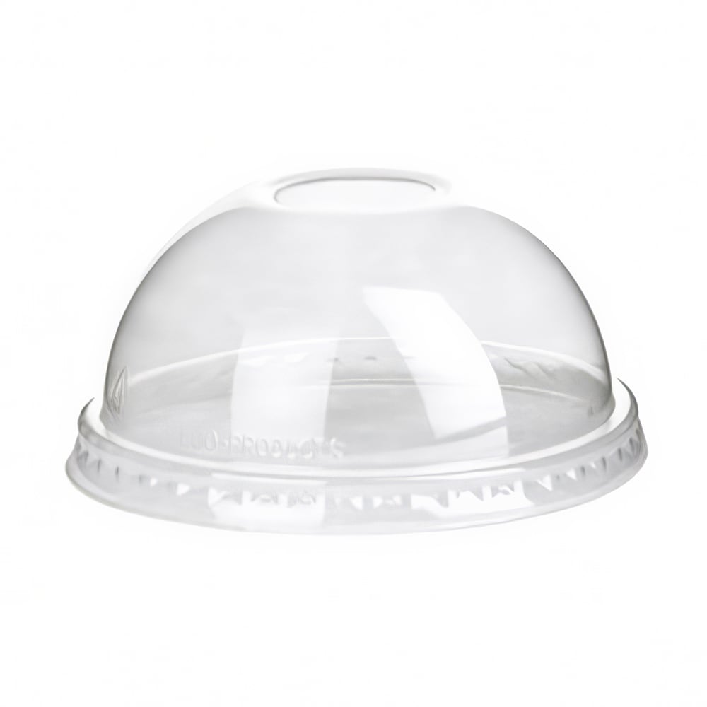 188-EPDLCCR BlueStripe™ Dome Lid for 9 to 24 oz Cold Cups - PET, Clear