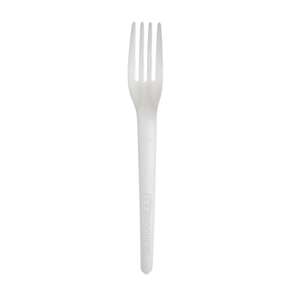 188-EPS017 7" Plantware® Disposable Fork - PLA, White