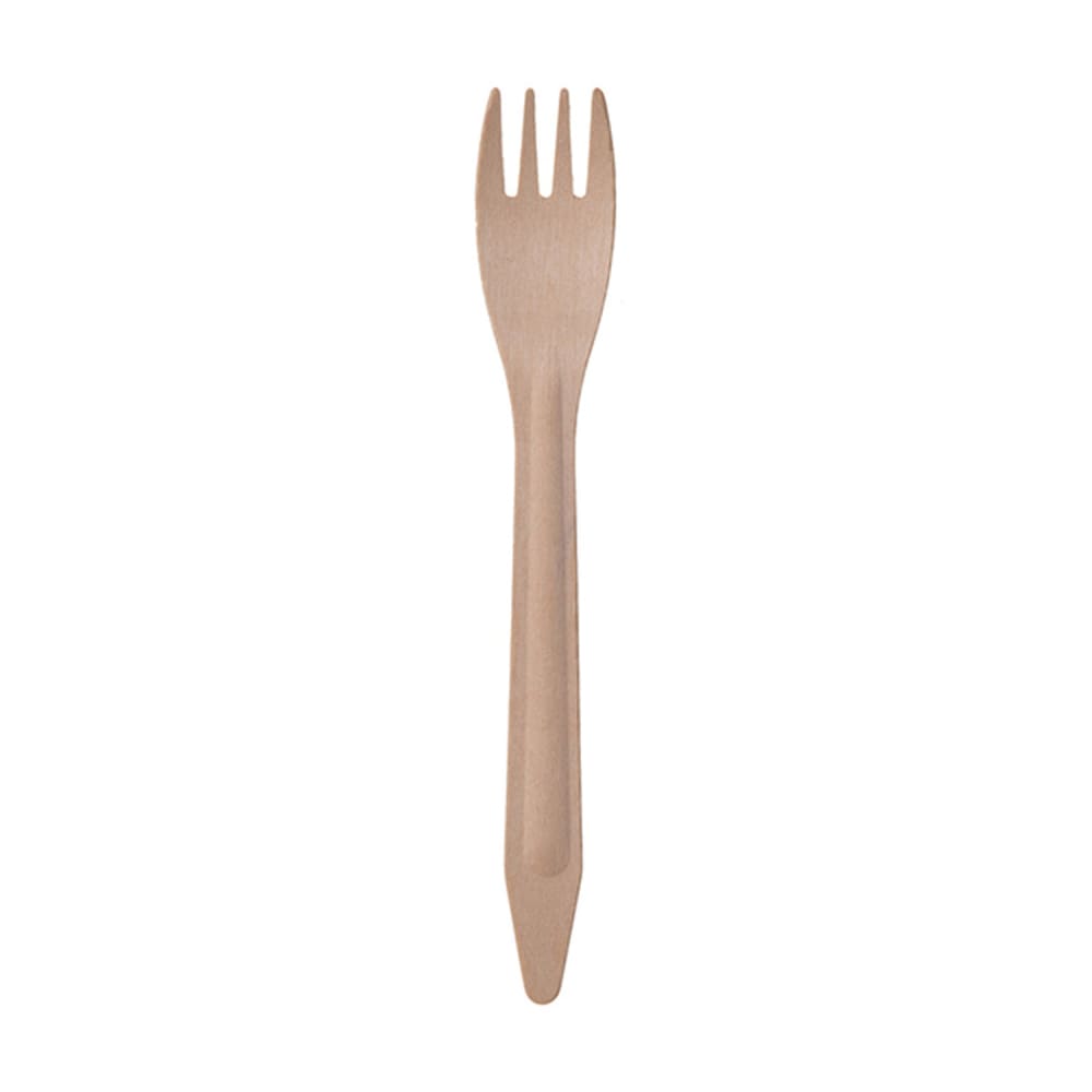 188-EPS212 6 1/2" Disposable Fork - Birch Wood