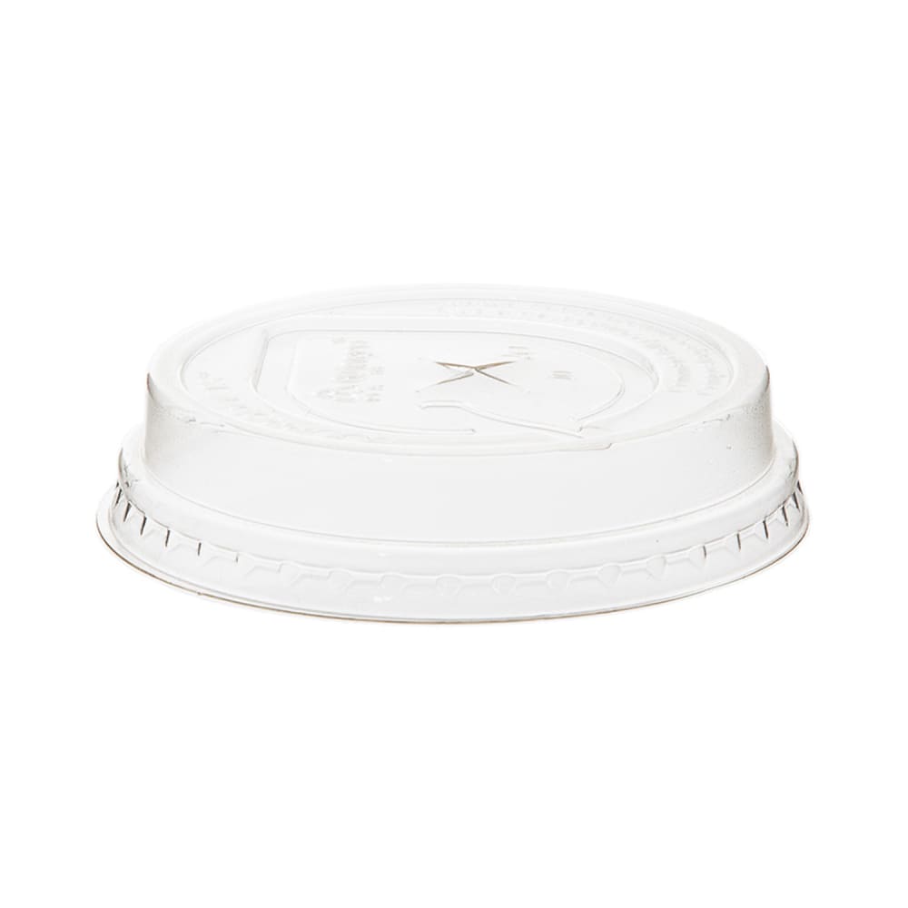 188-EPFLCC10 GreenStripe® Dome Lid for 7 & 10 oz Cold Cups - PLA, Clear