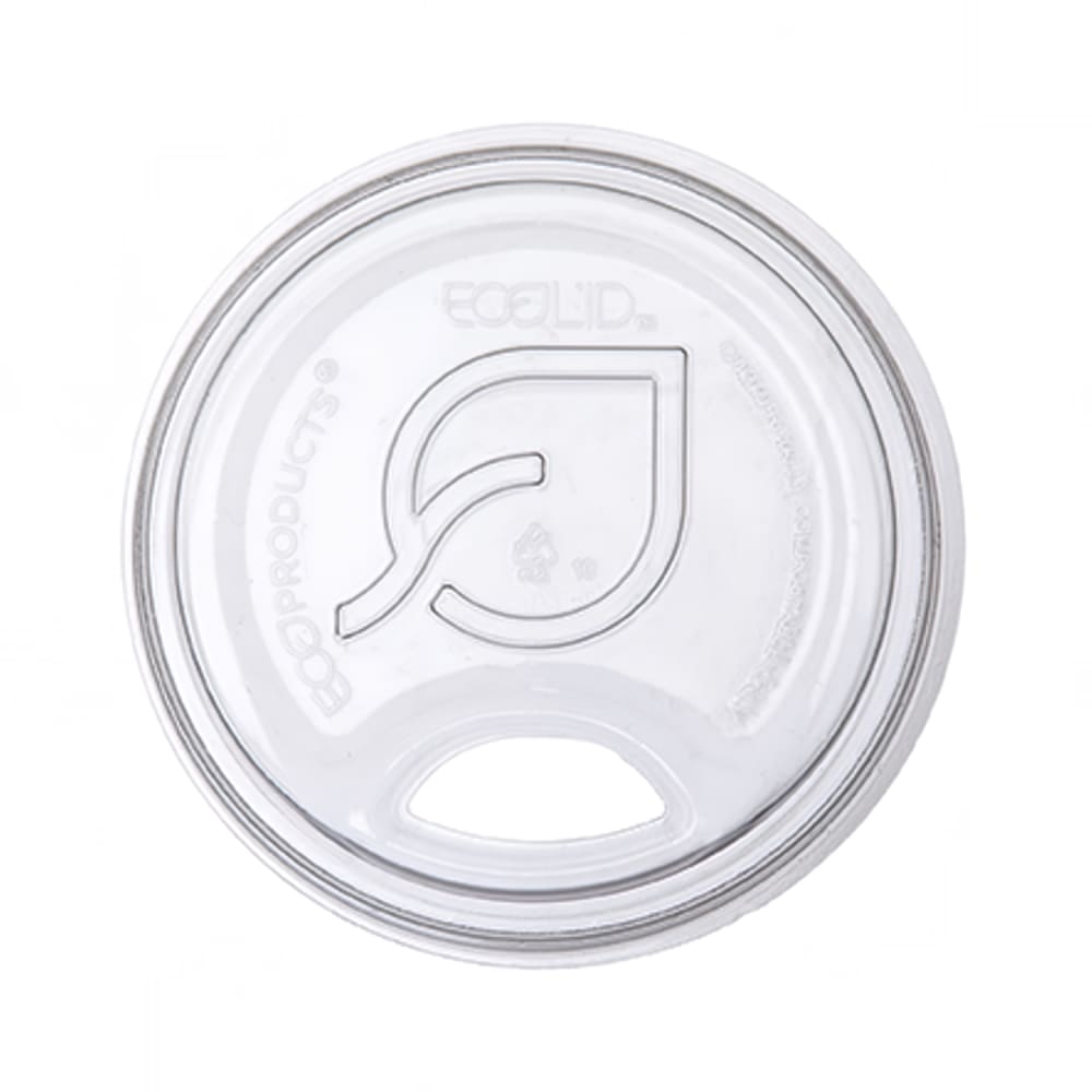 188-EPFLCS22 GreenStripe® Flat Lid for 12 to 22 oz Cold Cups - PLA, Clear