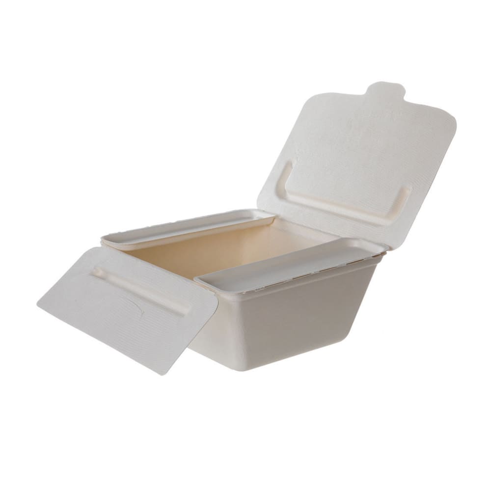 188-EPFSC84NFA 84 oz Vanguard® Folia™ Take-Out Container - Molded Fiber, White