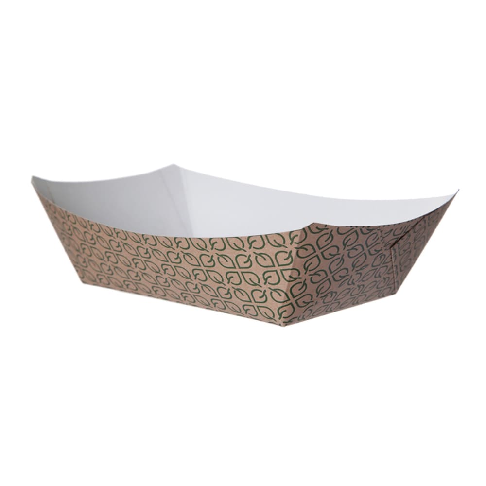 188-EPFT300 Disposable Food Tray w/ 3 lb Capacity - Kraft Paper