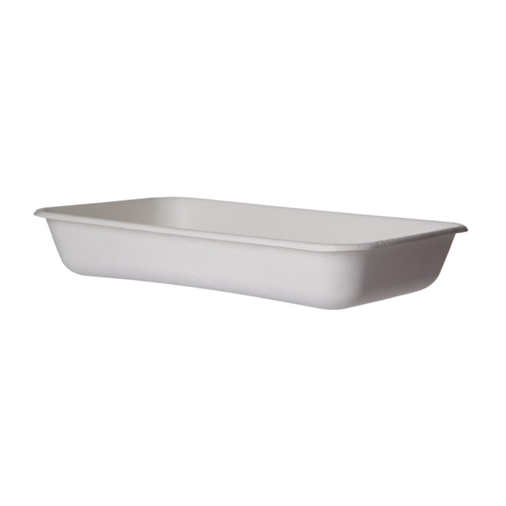 188-EPSCRC107 Rectangular WorldView™ Take-Out Container - 10" x 7", Molded Fiber, White