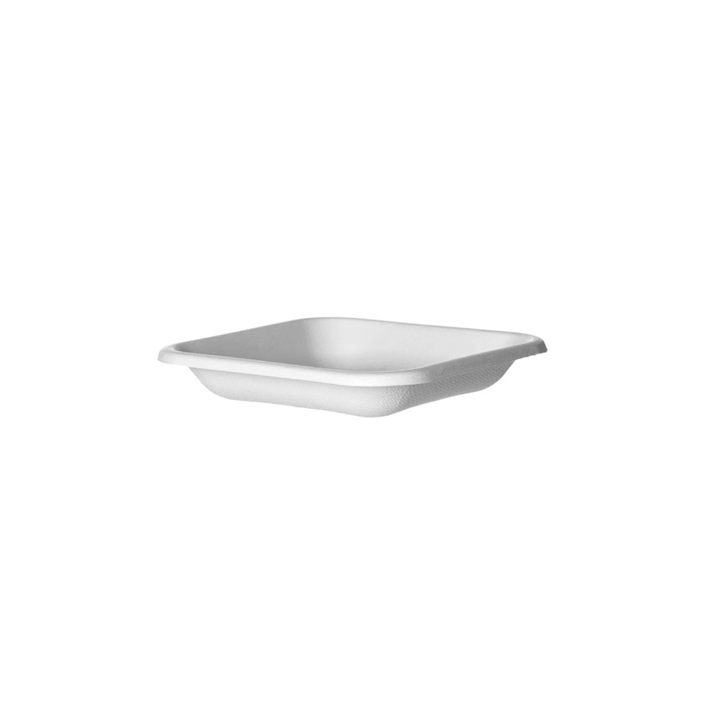 188-EPSCS5NFA 5" Square Vanguard® WorldView™ Take-Out Container - Molded Fiber, White