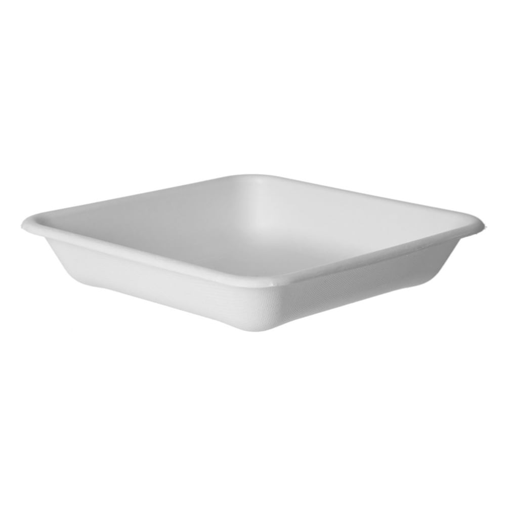 188-EPSCS8TNFA 8" Square Vanguard® WorldView™ Take-Out Container - Molded Fiber, White