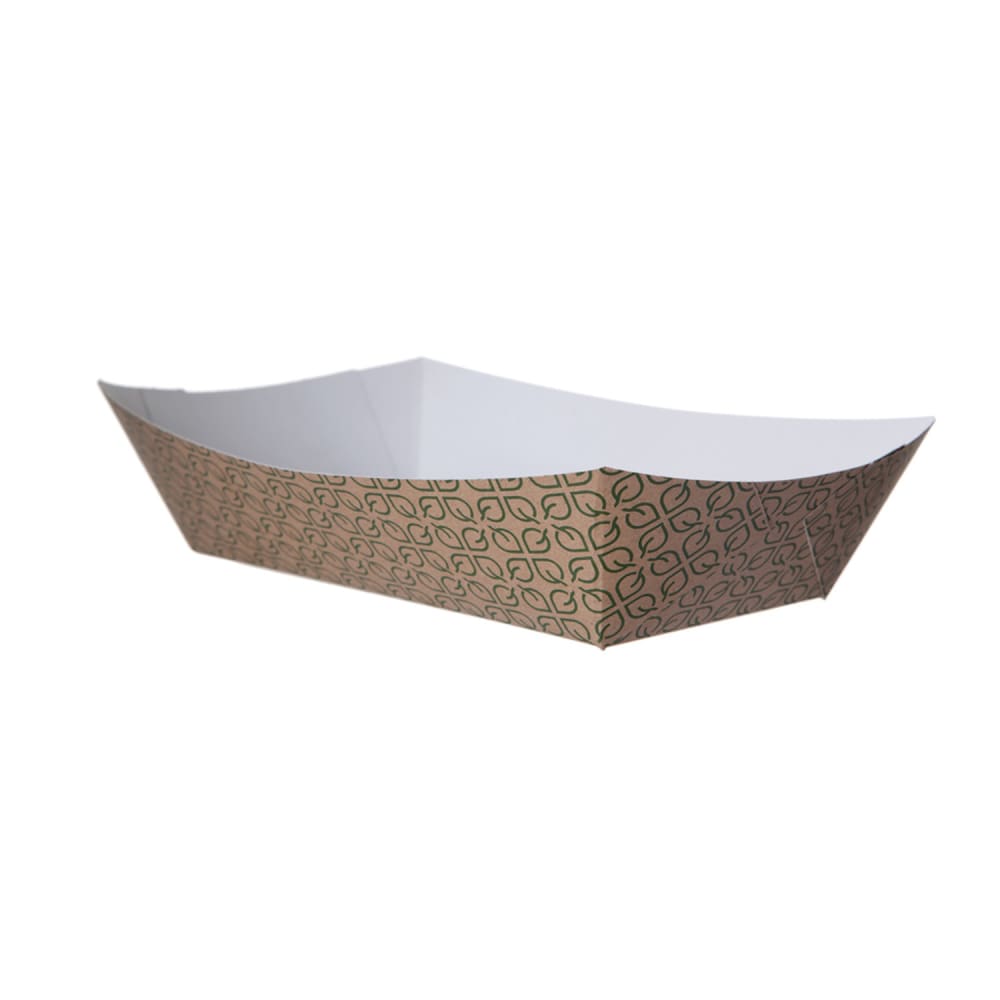 188-EPFT500 Disposable Food Tray w/ 5 lb Capacity - Kraft Paper