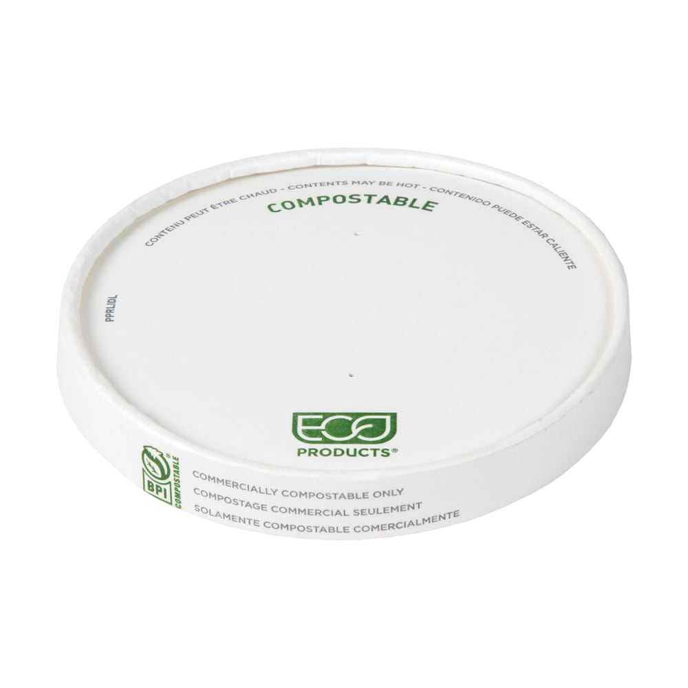 188-EPPPRLIDL World Art™ Flat Lid for 12 to 32 oz Food Containers - Paper, White