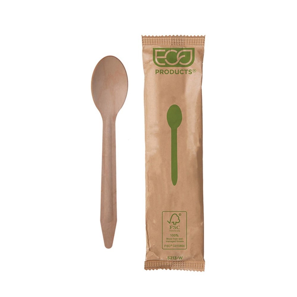 188-EPS213W 6 1/2" Disposable Spoon - Birch Wood