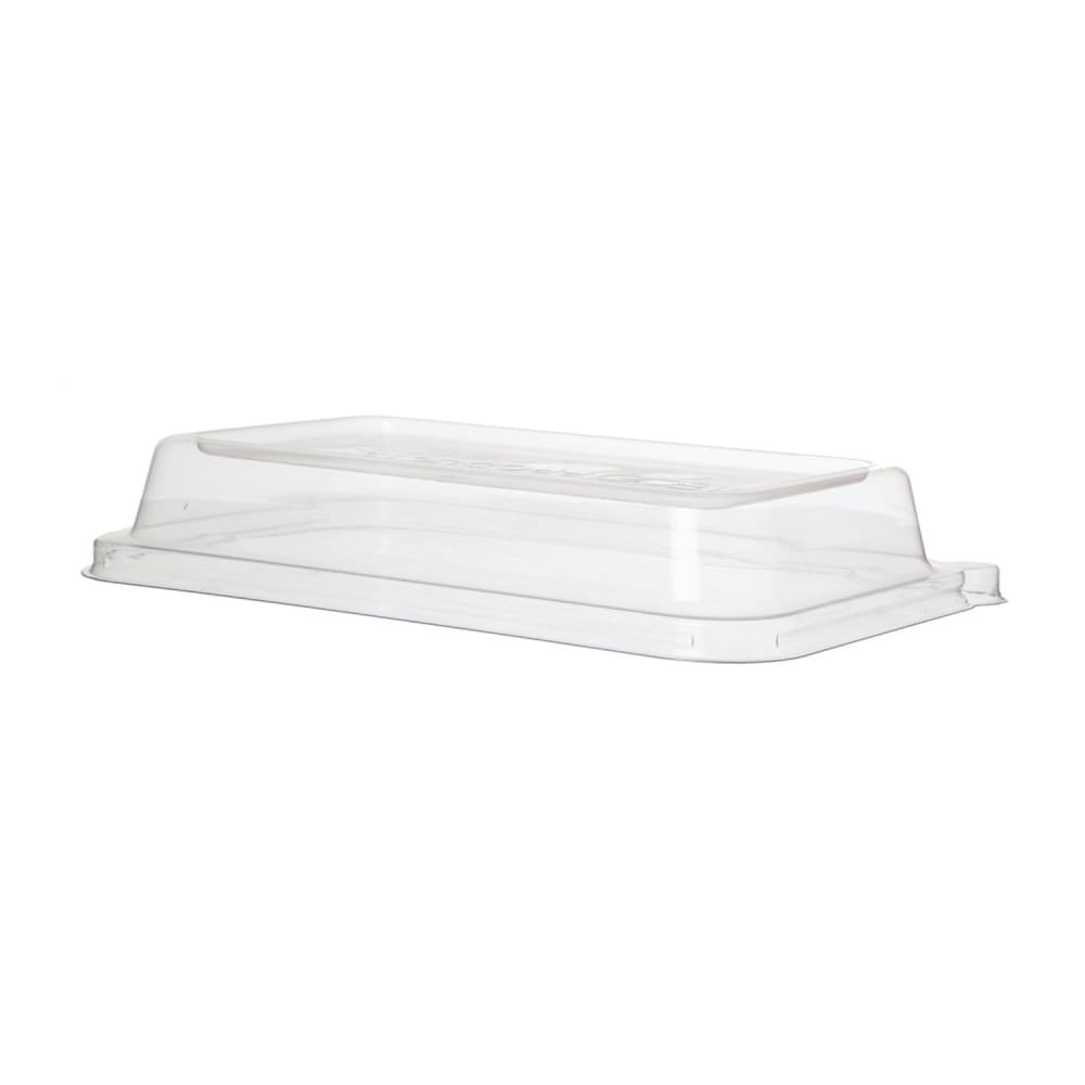 188-EPSCRC24LIDP WorldView™ Dome Lid for 24 to 32 oz Rectangular Take-Out Containers - PLA, Clear