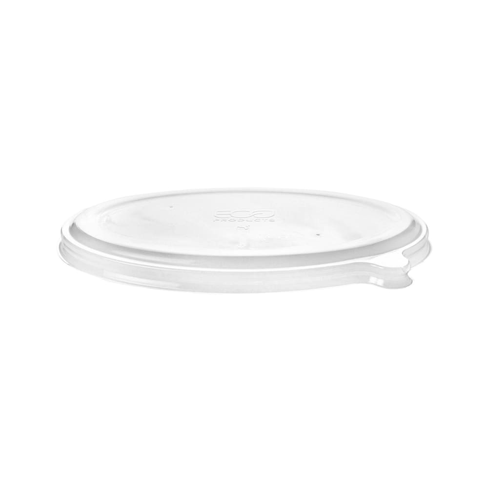 188-EPSCV32LIDLP WorldView™ Flat Lid for 24, 32, & 48 oz Oval Take-Out Containers - PLA, Clea...