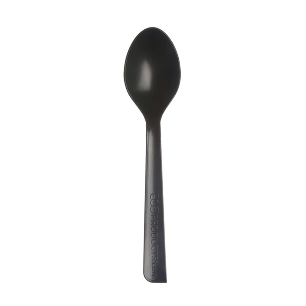 188-ESVSPBK500 7" Vine™ Disposable Spoon - PLA, Black