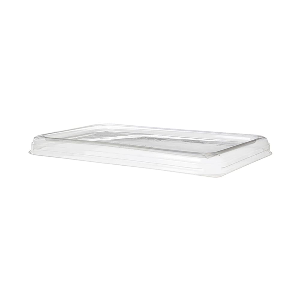 188-EPSCRC24LIDLR WorldView™ Flat Lid for 24 to 32 oz Rectangular Take-Out Containers - PET, Clea...