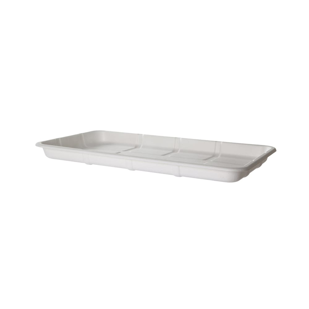 188-EPMP25SNFA Vanguard® Meat & Produce Tray - 14 3/4" x 8 1/4", Molded Fiber, Whit...