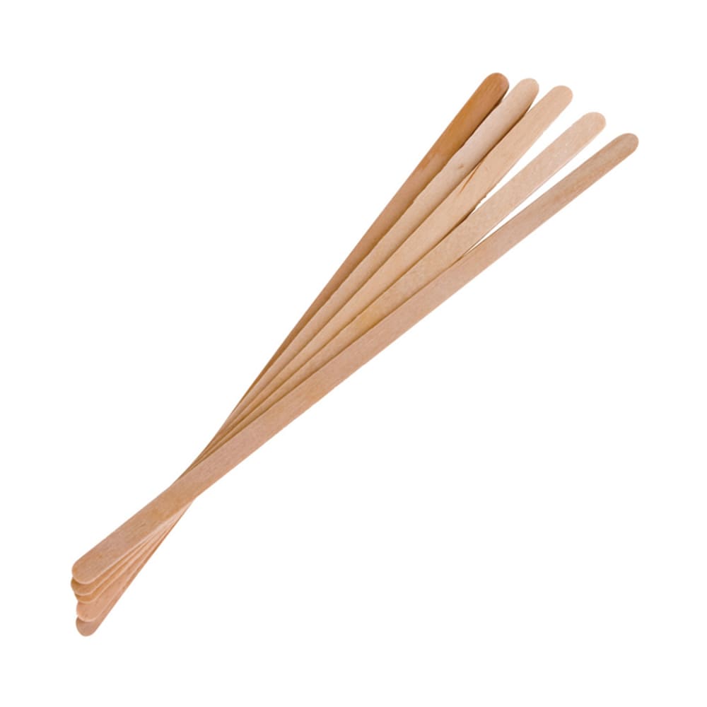 188-NTSTC10C 7" Unwrapped Coffee Stirrers w/ Round Ends, Birch Wood