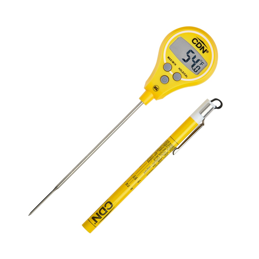 837-DTL572Y Digital Pocket Thermometer w/ 4 3/10" Stem, -40 to 572°F, Yellow