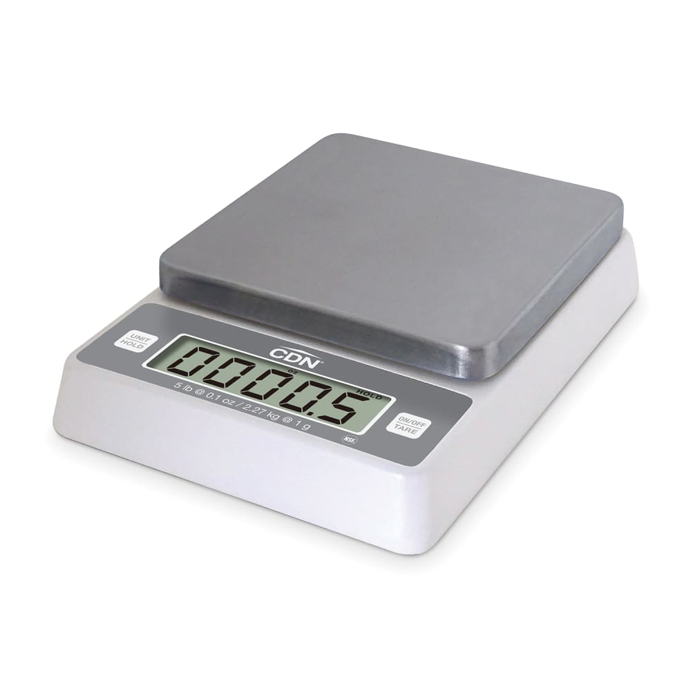 837-SD0502 5 lb Digital Portion Control Scale w/ Removable Platform - 5 3/8 x 5 3/8, White