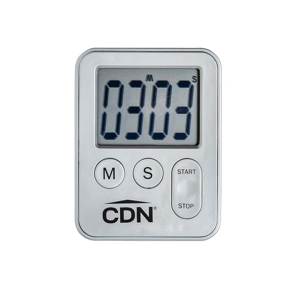 837-TM28S Mini Digital Timer, Minute & Second Timing, Silver
