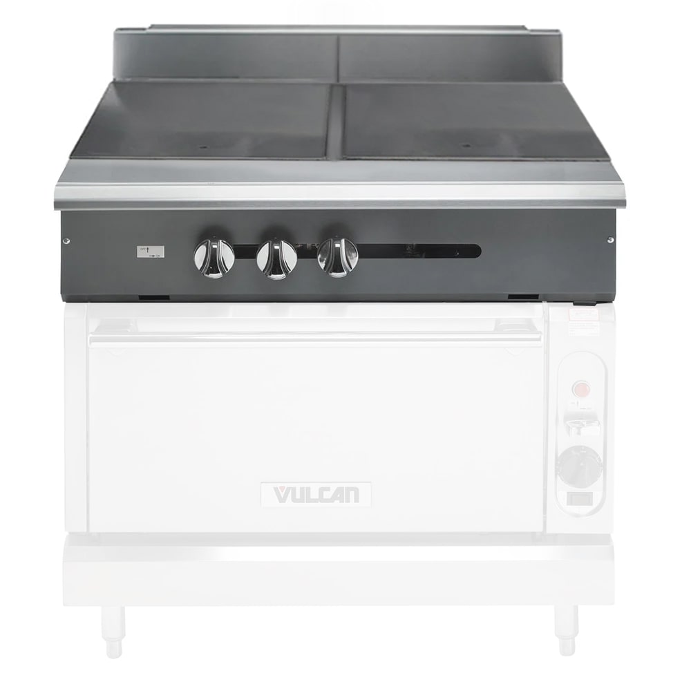 207-V2P36NG 36" Gas Range Top w/ (2) Planchas - Modular, Natural Gas