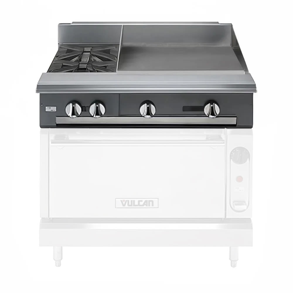 207-V2BG8TLP 36" 2 Burner Gas Range Top w/ Griddle - Modular, Liquid Propane
