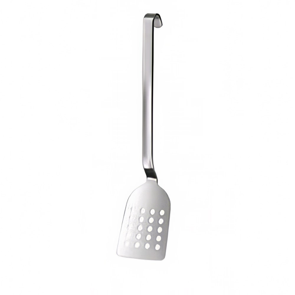 165-10071 13" Perforated Turning Slice w/ Hooked Handle, 4x3" Blade, Stainless