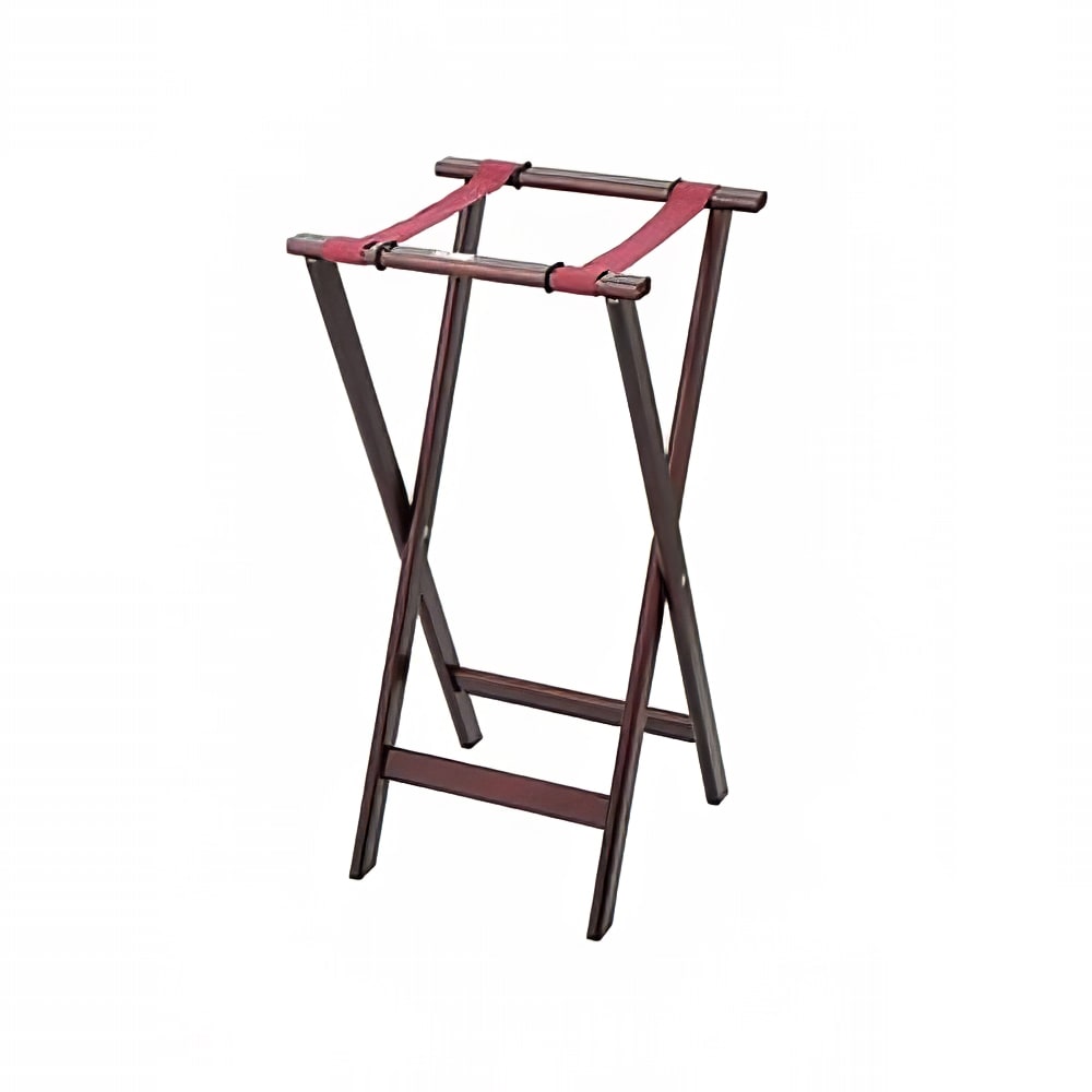 203-ROY772 38" Wood Tray Stand w/ Walnut Finish