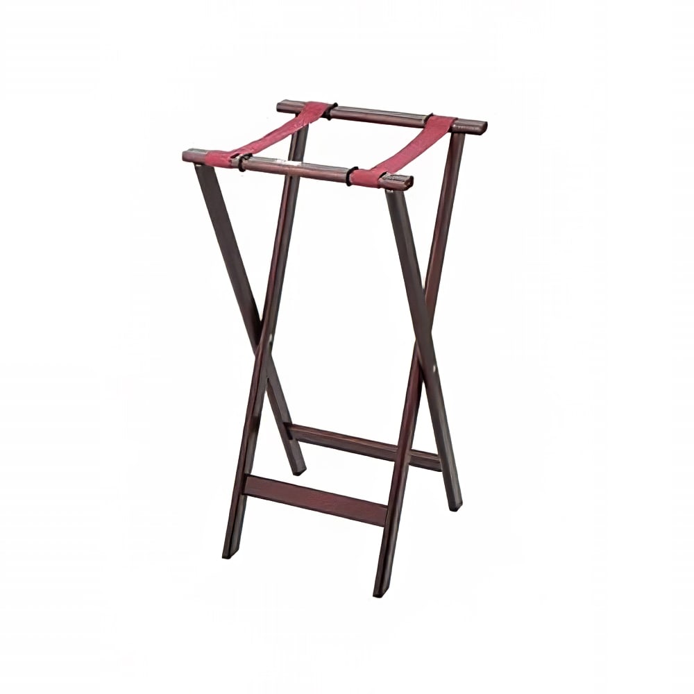 203-ROY773 32" Wood Tray Stand w/ Walnut Finish