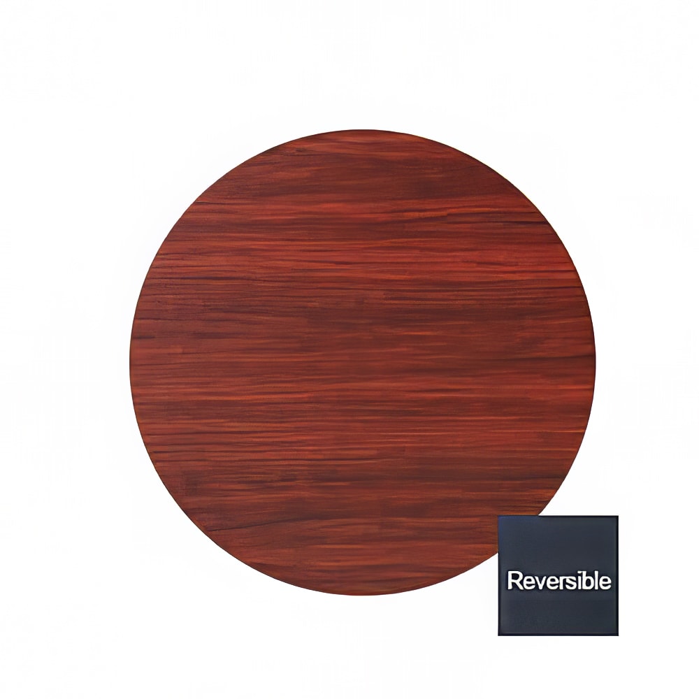 203-ROYRTTBM3042T 30" x 42" Rectangular Reversible Melamine Table Top, Black/Mahogany