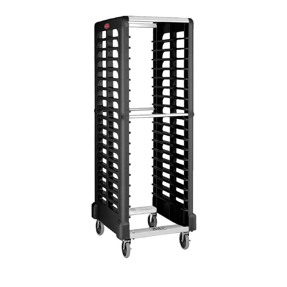 007-3320BK 23 3/4"W 18 Sheet Pan Rack w/ 2" Bottom Load Slides