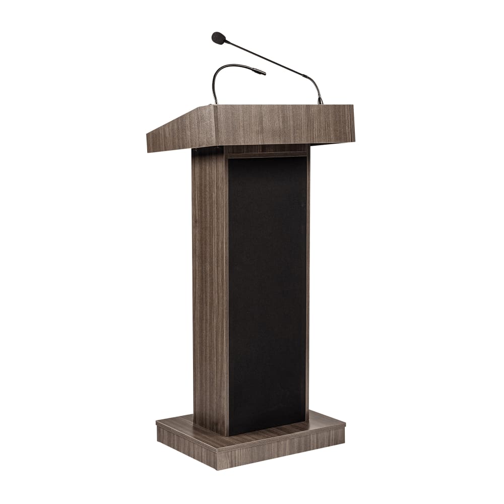 955-800XRW Floor Lectern w/ (1) Shelf - 22" x 17" x 46", Laminate, Ribbonwood