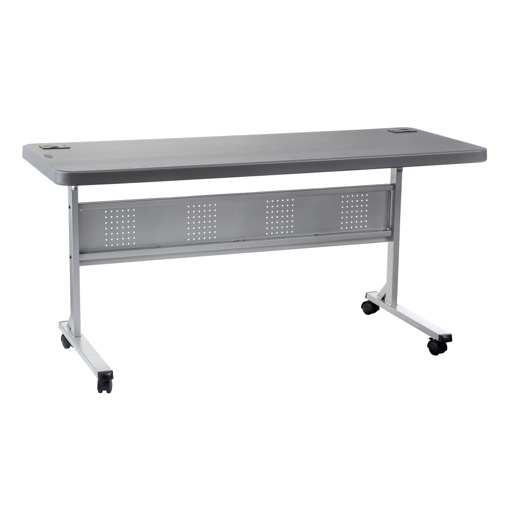 955-BPFT246020 Desk Height Training Table w/ 1 3/4" Top, 24"W x 60"L, Charcoal Sla...