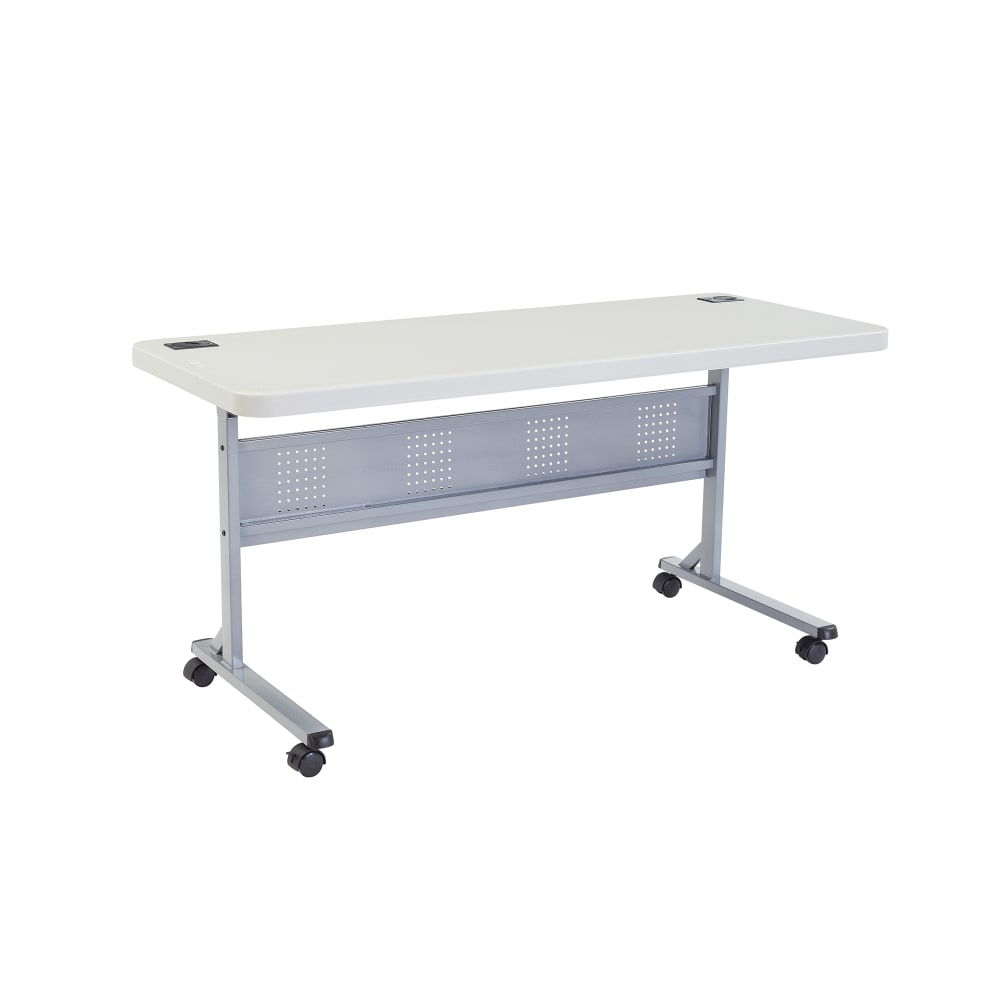 955-BPFT2472 Desk Height Training Table w/ 1 3/4" Top, 24"W x 72"L, Speckled Grey