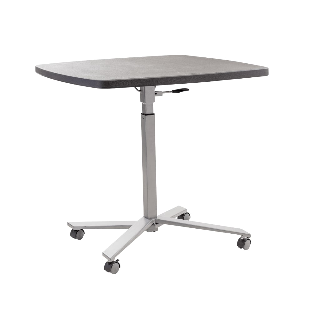 955-CTT3042 36" Square Bar Height Table - Charcoal Slate HDPE Top, Steel Base