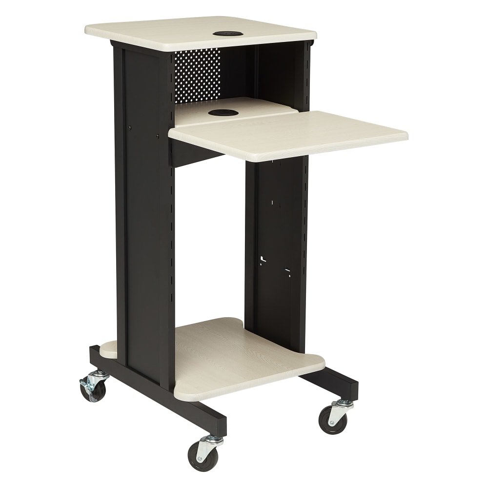 955-PRC200 40 1/2" 4 Level Presentation Station - Steel/Laminate, Black/Ivory