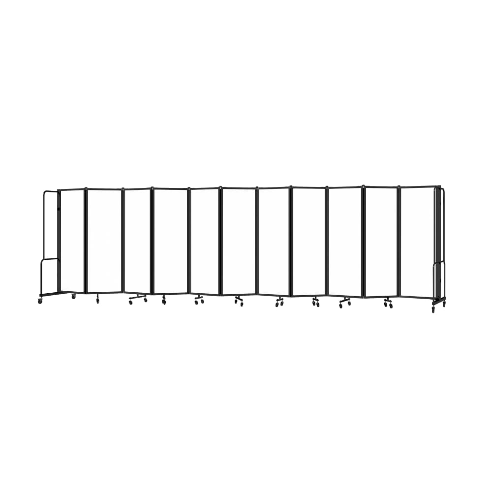 955-RDB611WB 256"L Portable Room Divider w/ (11) Whiteboard Panels & Black Frame - 6&#03...